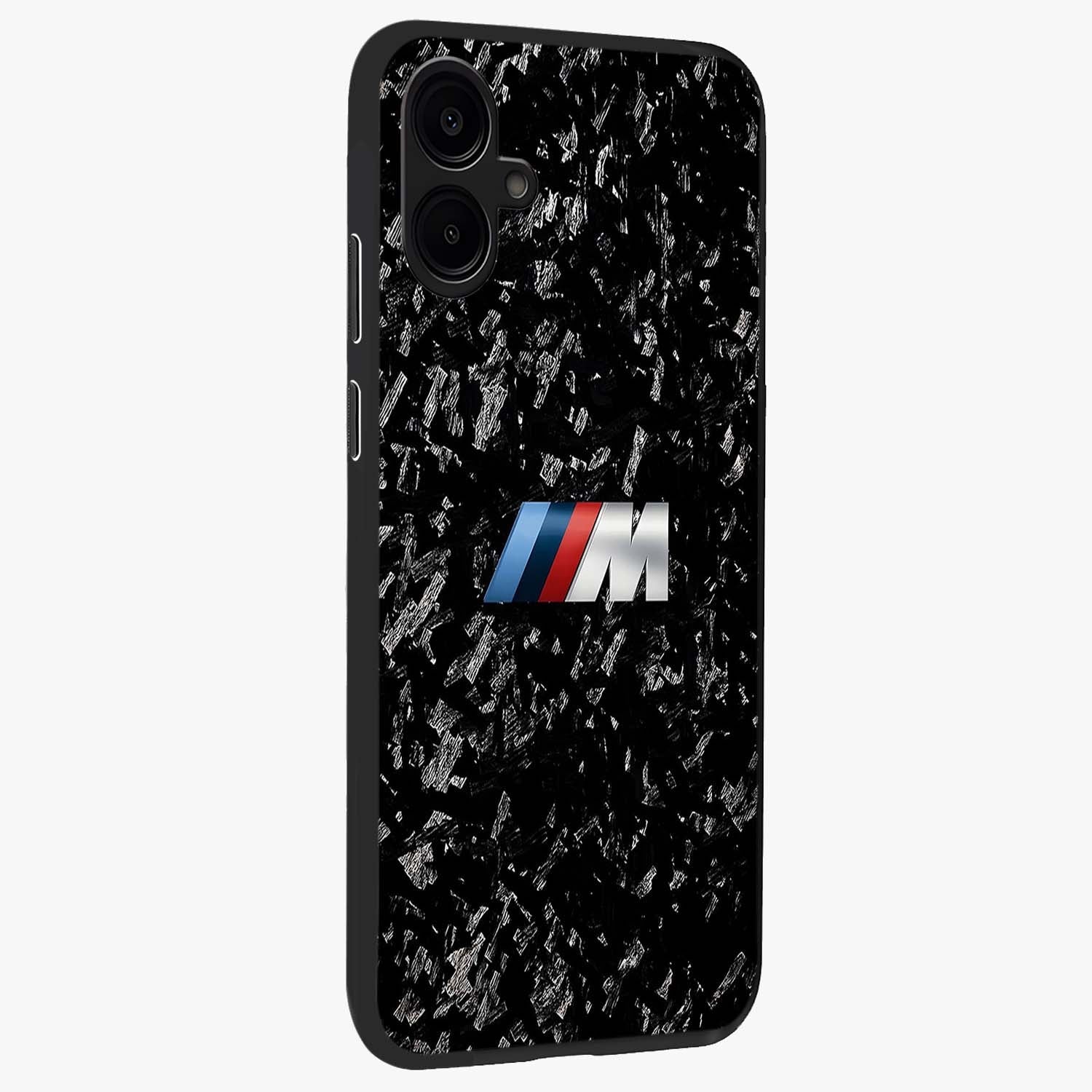 Carbon Speed Mark Glass Case upright view showcasing modern carbon speed graphic with bold automotive theme.