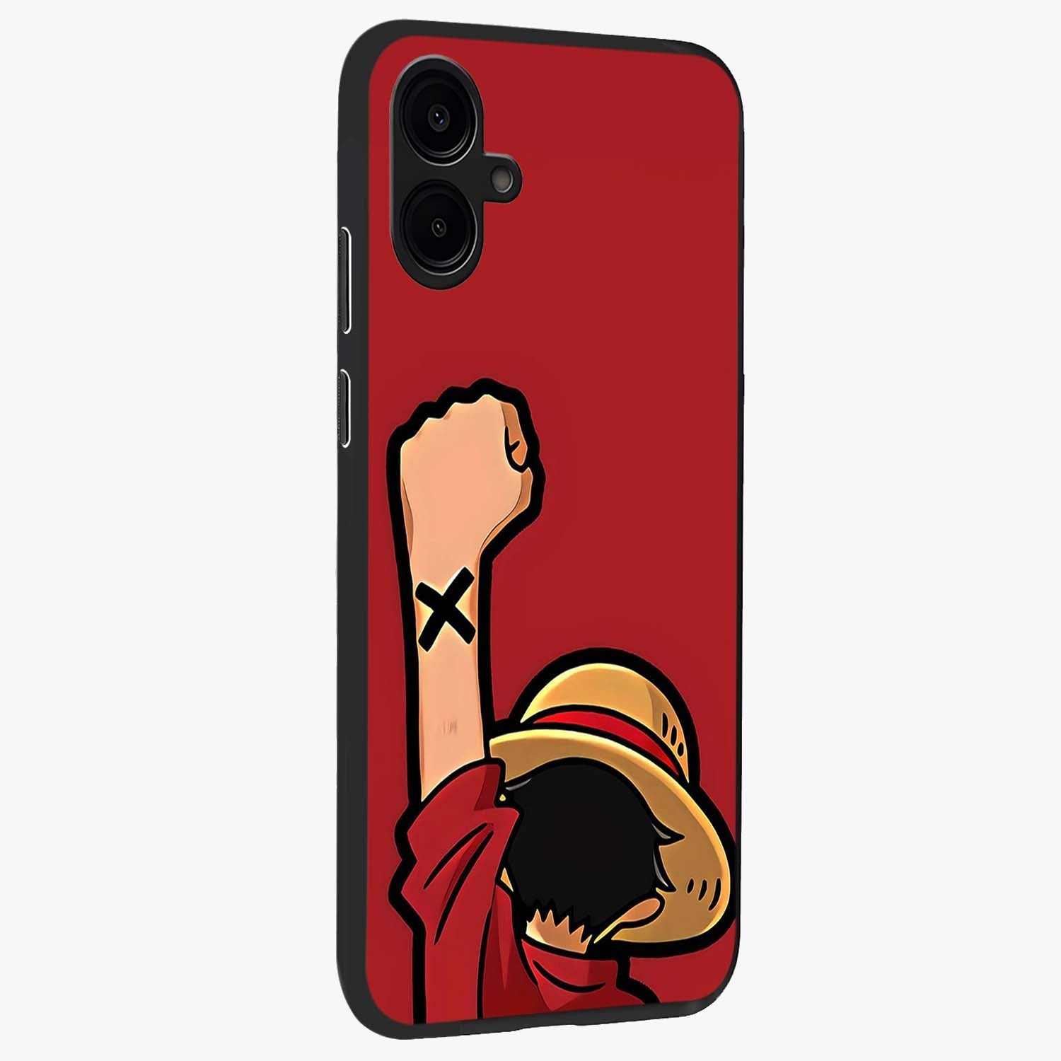 Luffy X Spirit Glass Case upright view showcasing striking anime artwork with adventurous character theme.