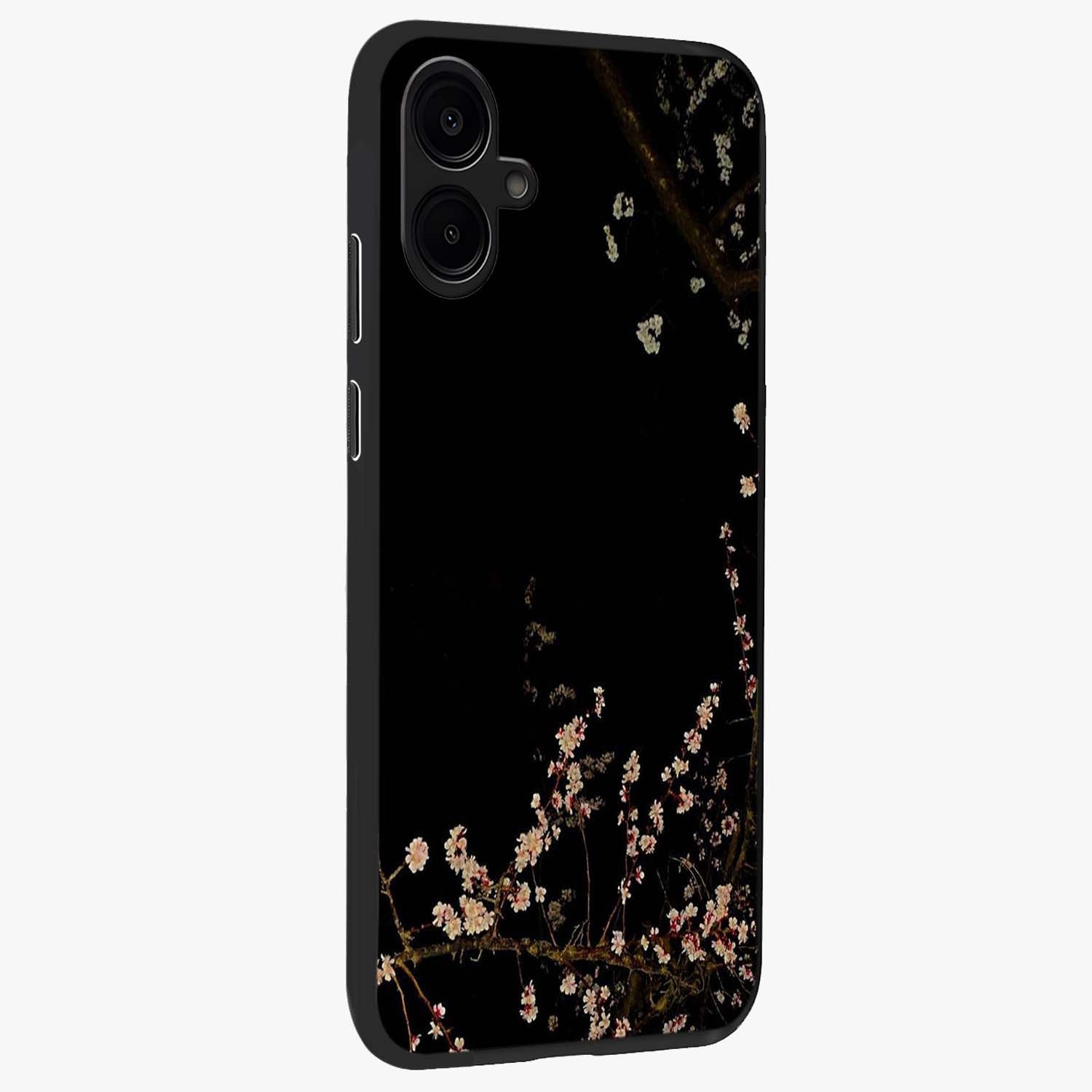 Petal Moon Light With Custom Name Glass Case upright view showcasing elegant floral moon artwork with personalized aesthetic.