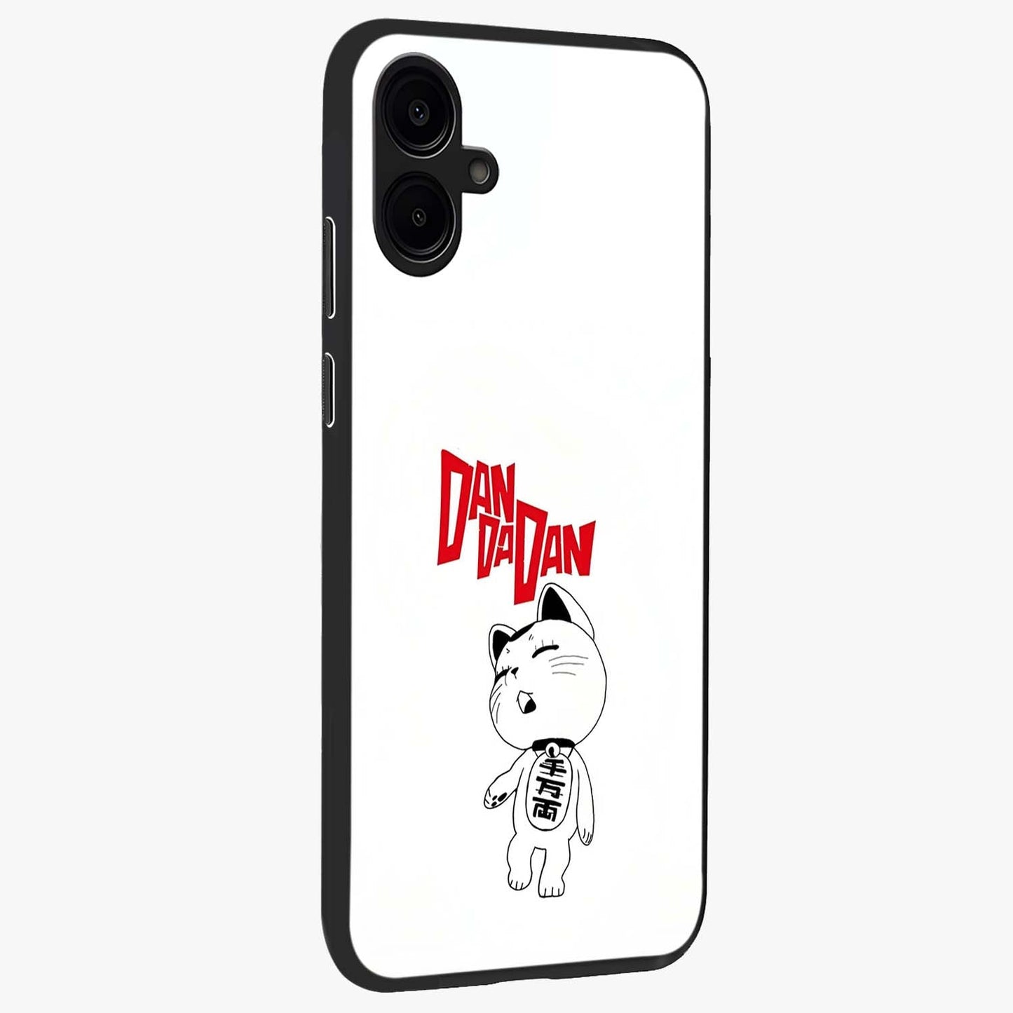 Playful Spirit Charm Glass Case upright view showcasing vibrant charm artwork with fun artistic theme.