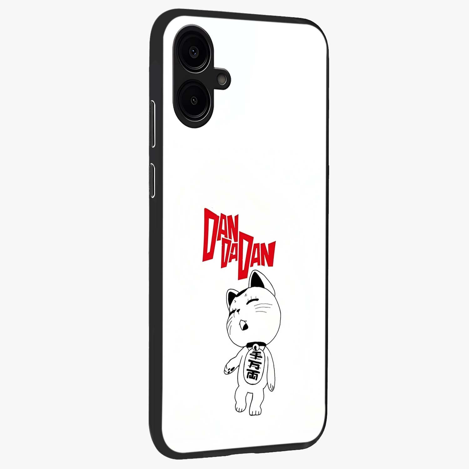 Playful Spirit Charm Glass Case upright view showcasing vibrant charm artwork with fun artistic theme.