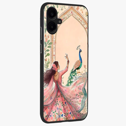 Royal Grace Muse Glass Case upright view showcasing stylish artistic artwork with sophisticated royal theme.
