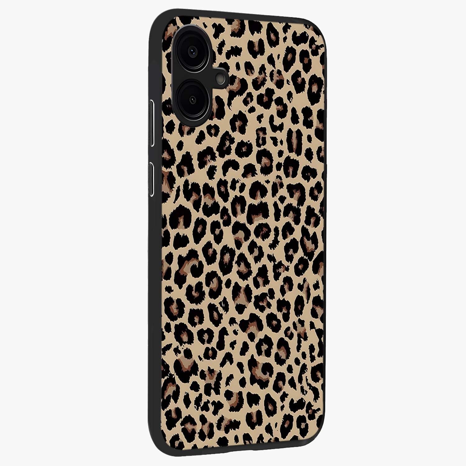 Savage Chic Pattern Glass Case upright view showcasing trendy decorative artwork with edgy fashion theme.