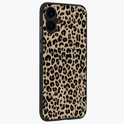 Savage Chic Pattern Glass Case upright view showcasing trendy decorative artwork with edgy fashion theme.