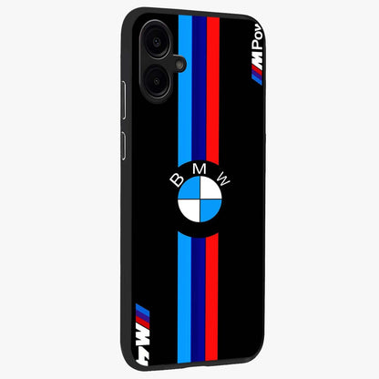 Turbo BMW Beast Glass Case upright view showcasing powerful car artwork with modern motorsport theme.