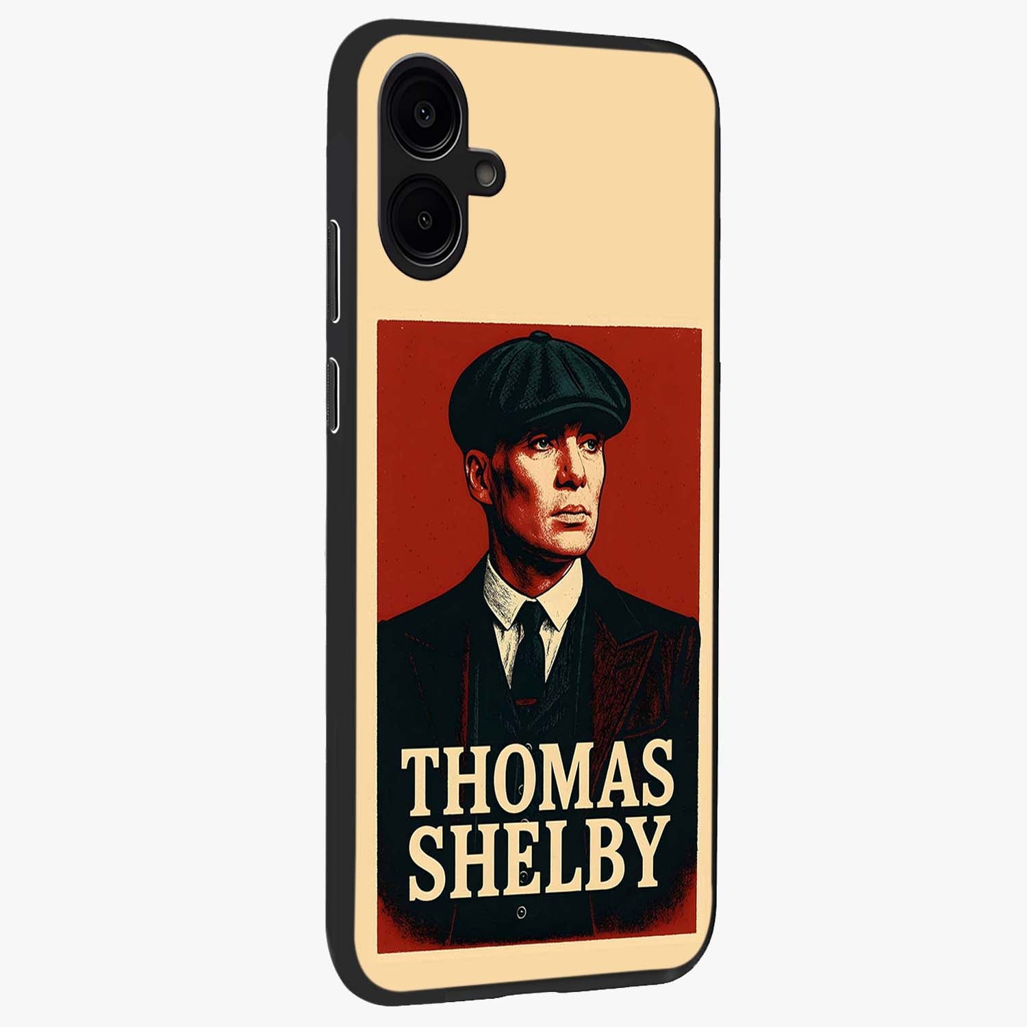 Vintage Mafia Authority Glass Case upright view showcasing dramatic vintage artwork with iconic authority theme.
