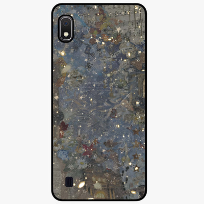 Aesthetic Astrolophia Glass Case showing flat back view with dreamy aesthetic design and glossy glass finish.