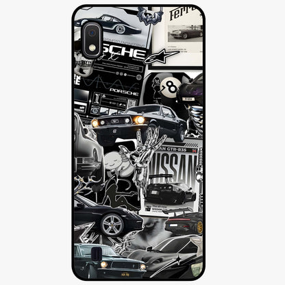 Aesthetic Dark Love Glass Case showing flat back view with dark romantic artwork and glossy glass finish.