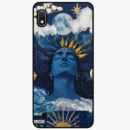 Aesthetic Lord Shiva Glass Case showing flat back view with divine Shiva artwork and glossy glass finish.