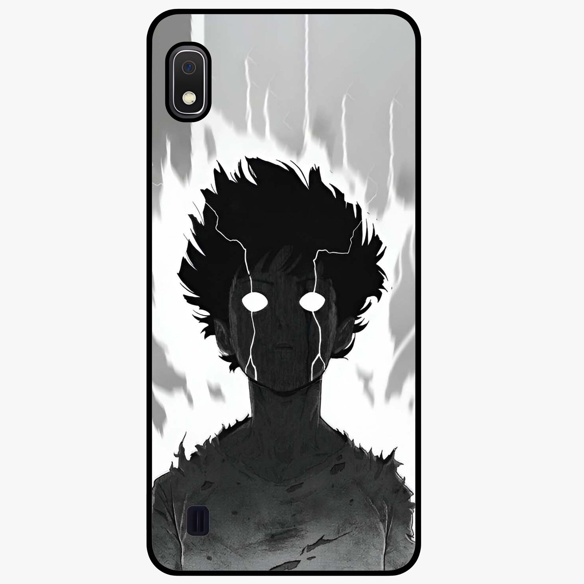 Awakened Inner Rage Glass Case showing flat back view with intense artistic artwork and glossy glass finish.