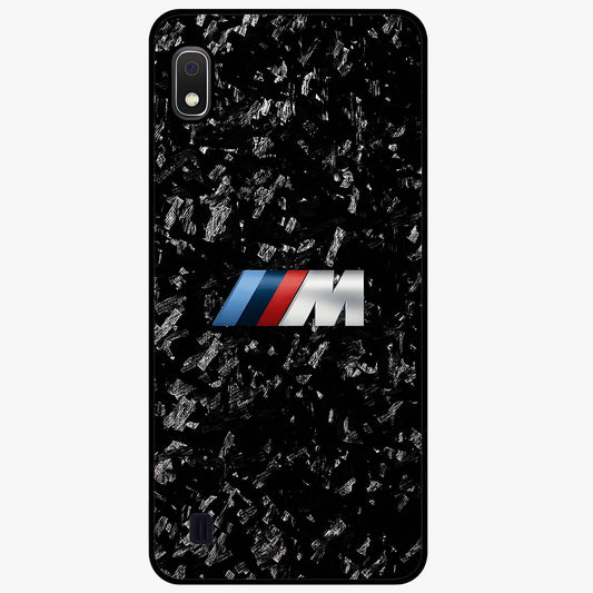 Carbon Speed Mark Glass Case showing flat back view with sporty carbon pattern artwork and glossy glass finish.