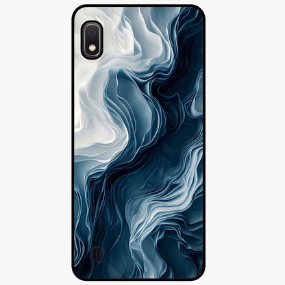 Ethereal Paper Marble Glass Case showing flat back view with soft marble paper texture artwork and glossy glass finish.