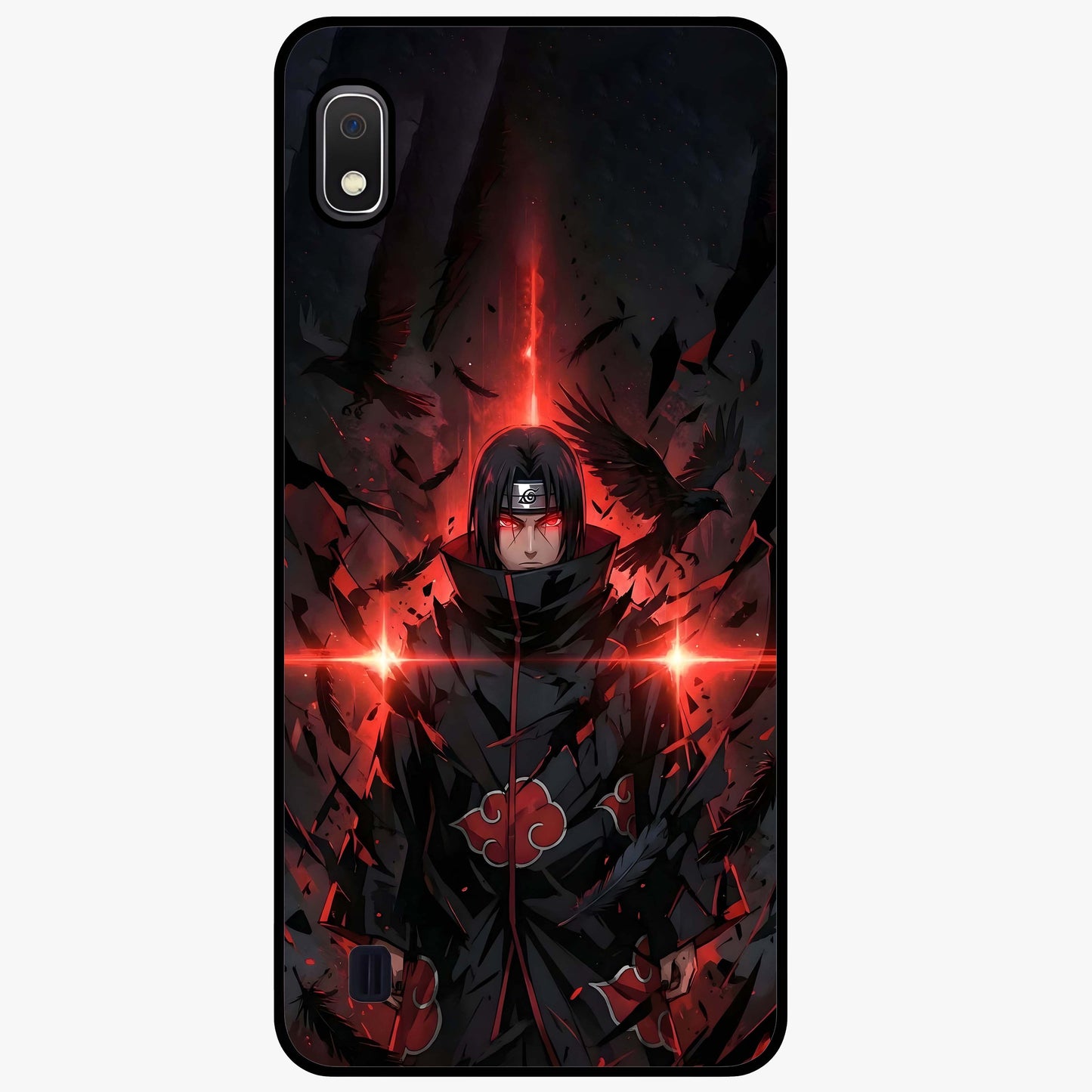 Focus Mode On Glass Case showing flat back view with bold motivational typography design and glossy glass finish.