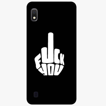 Rebel Mode On Glass Case showing flat back view with bold rebellious typography artwork and glossy glass finish.
