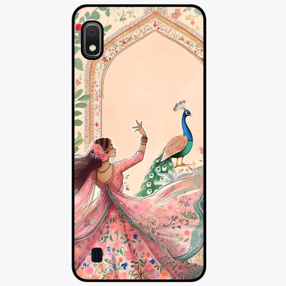 Royal Grace Muse Glass Case showing flat back view with elegant artistic artwork and glossy glass finish.
