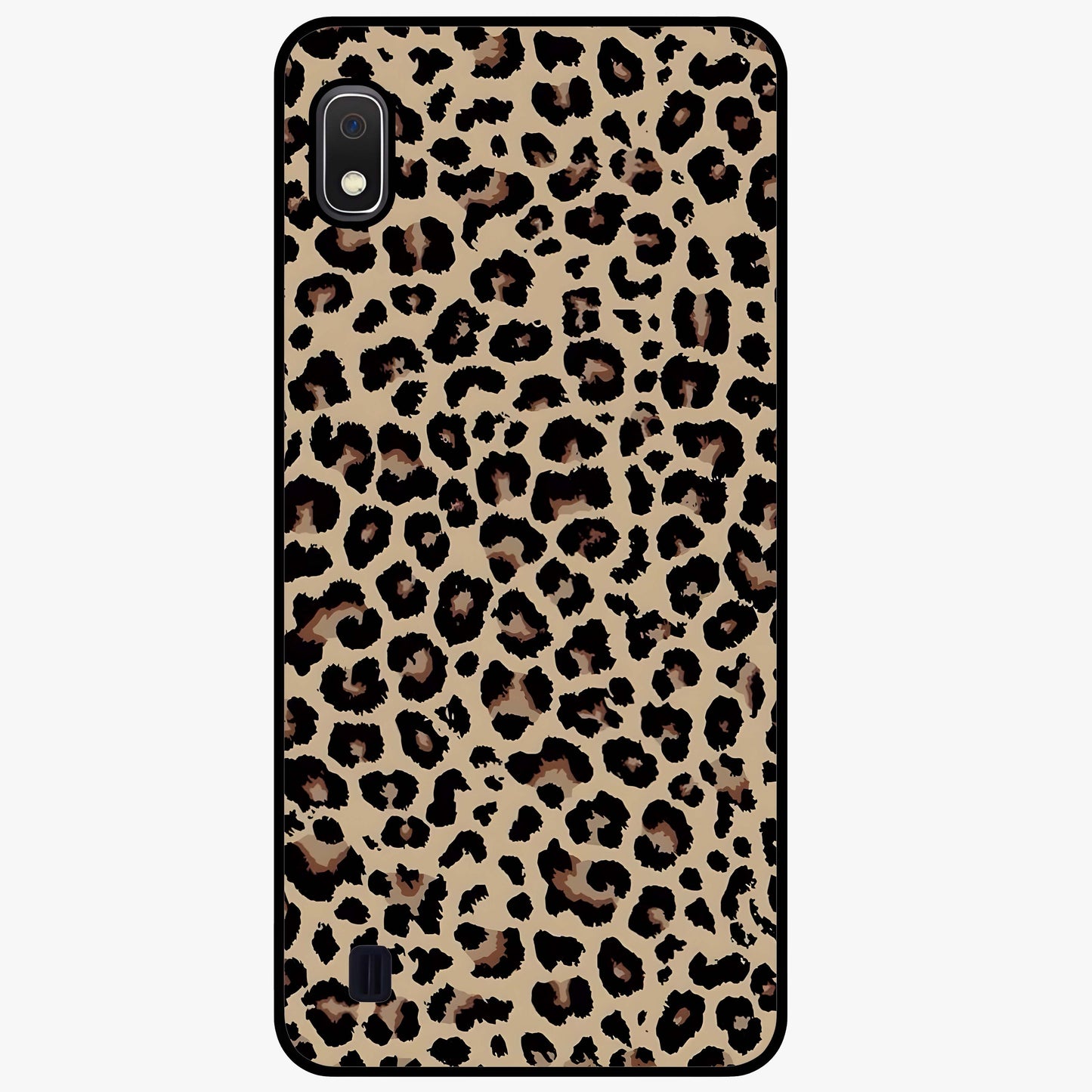 Savage Chic Pattern Glass Case showing flat back view with stylish patterned artwork and glossy glass finish.