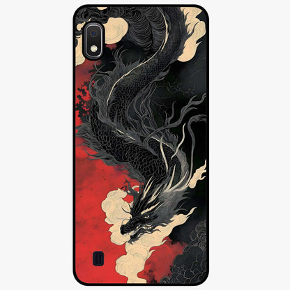 Shadow Dragon Fury Glass Case showing flat back view with fierce dragon artwork and glossy glass finish.