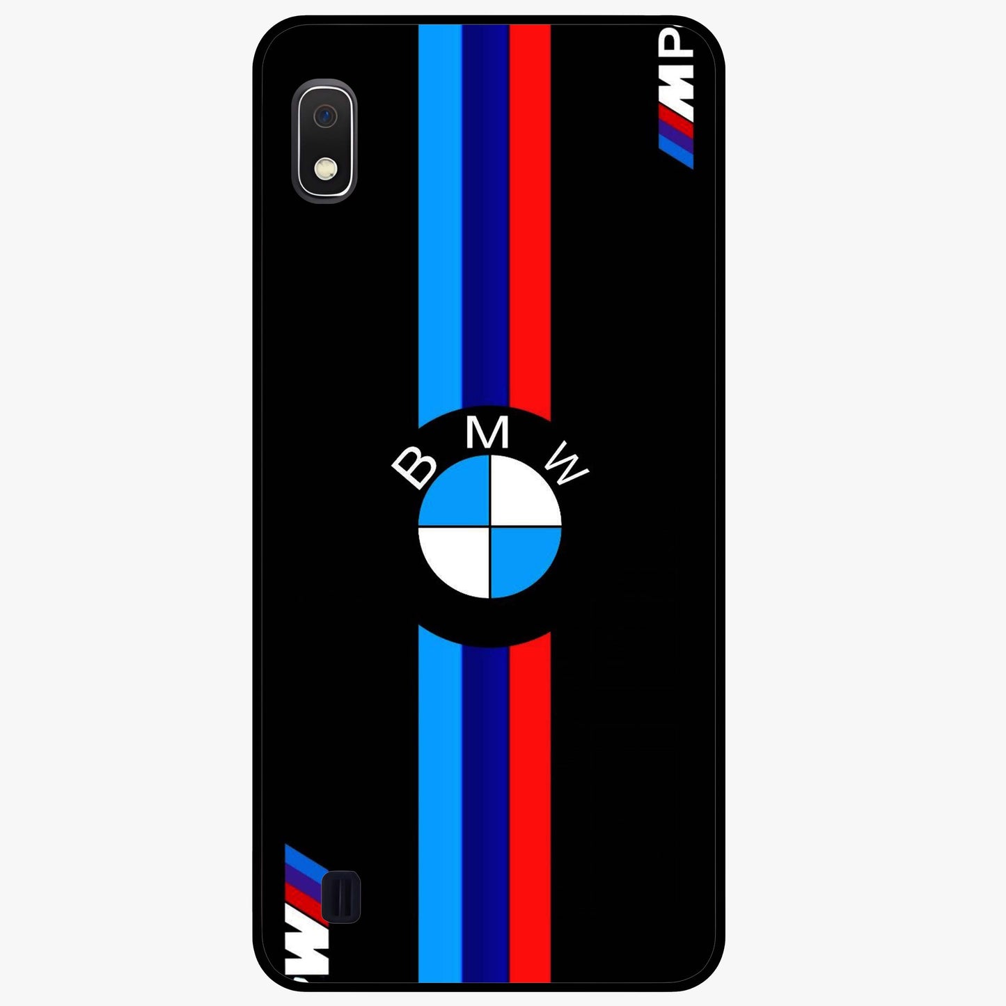 Turbo BMW Beast Glass Case showing flat back view with high performance sports car artwork and glossy glass finish.