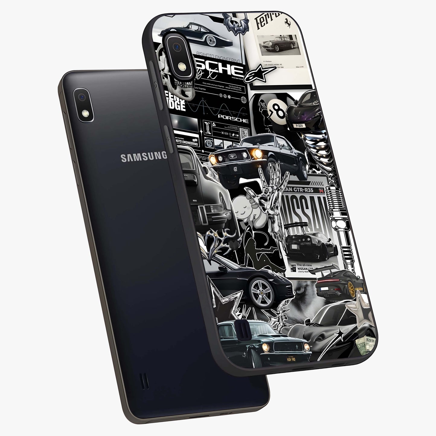 Aesthetic Dark Love Glass Case displayed in angled mockup highlighting moody aesthetic design and bold love theme.