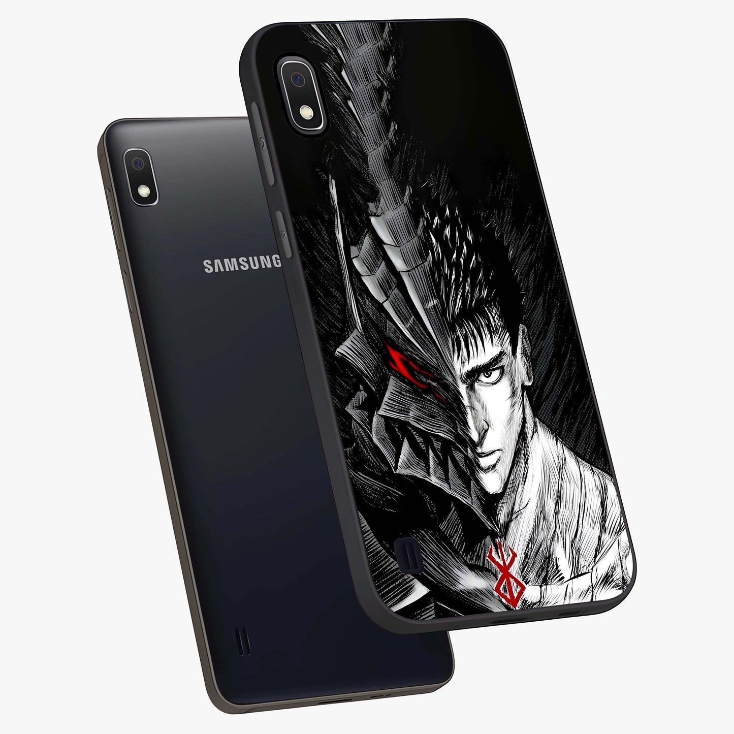 Berserker Blood Oath Glass Case displayed in angled mockup highlighting dark fantasy graphic design and powerful theme.
