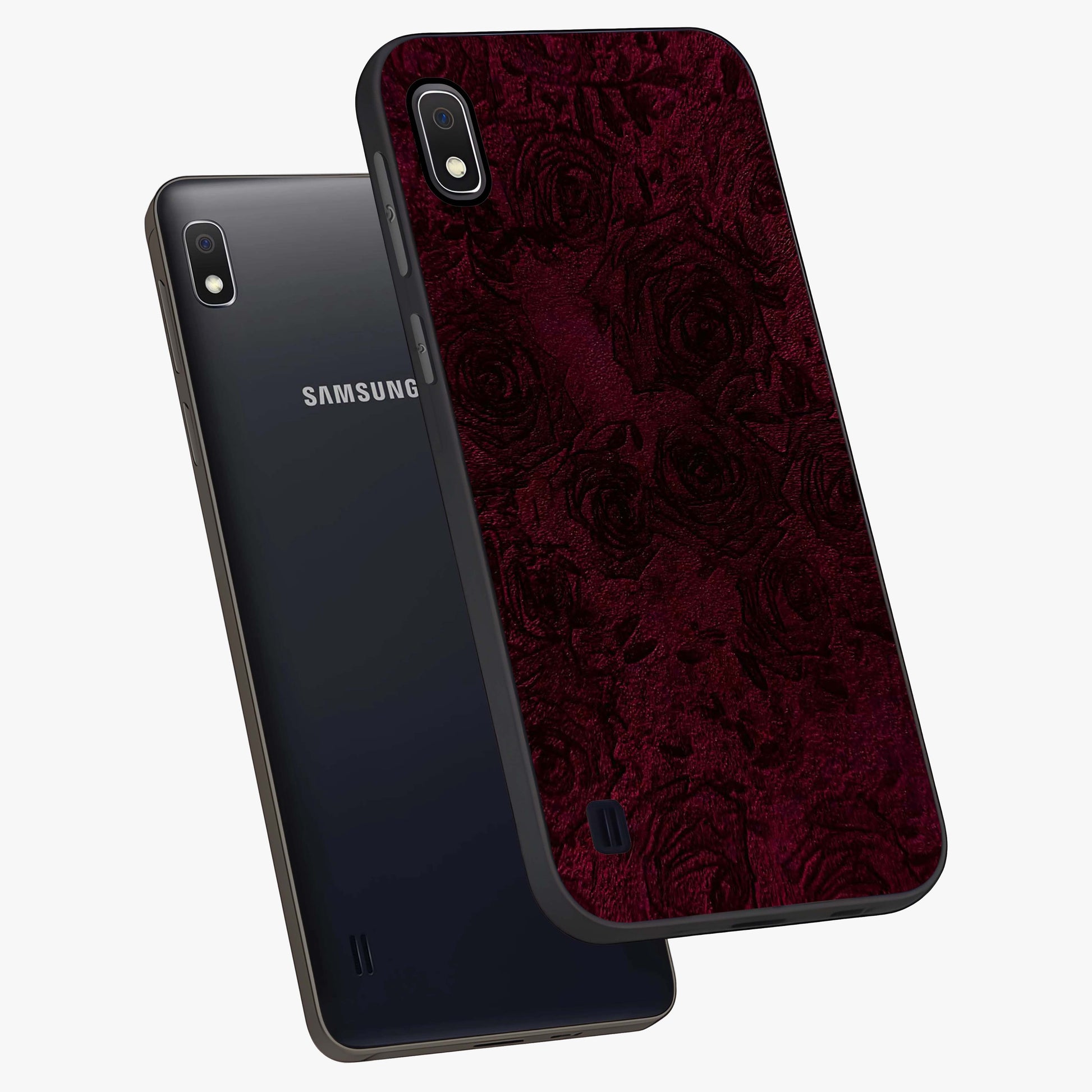 Crimson Fade Flow Glass Case displayed in angled mockup highlighting smooth gradient design with modern aesthetic style.