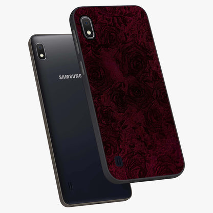 Crimson Fade Flow Glass Case displayed in angled mockup highlighting smooth gradient design with modern aesthetic style.