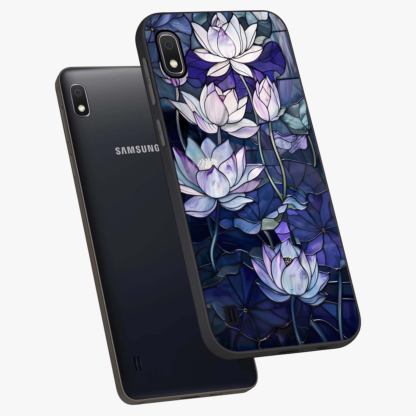 Gloss Petal Rush Glass Case displayed in angled mockup highlighting vibrant petal design with elegant floral aesthetic.