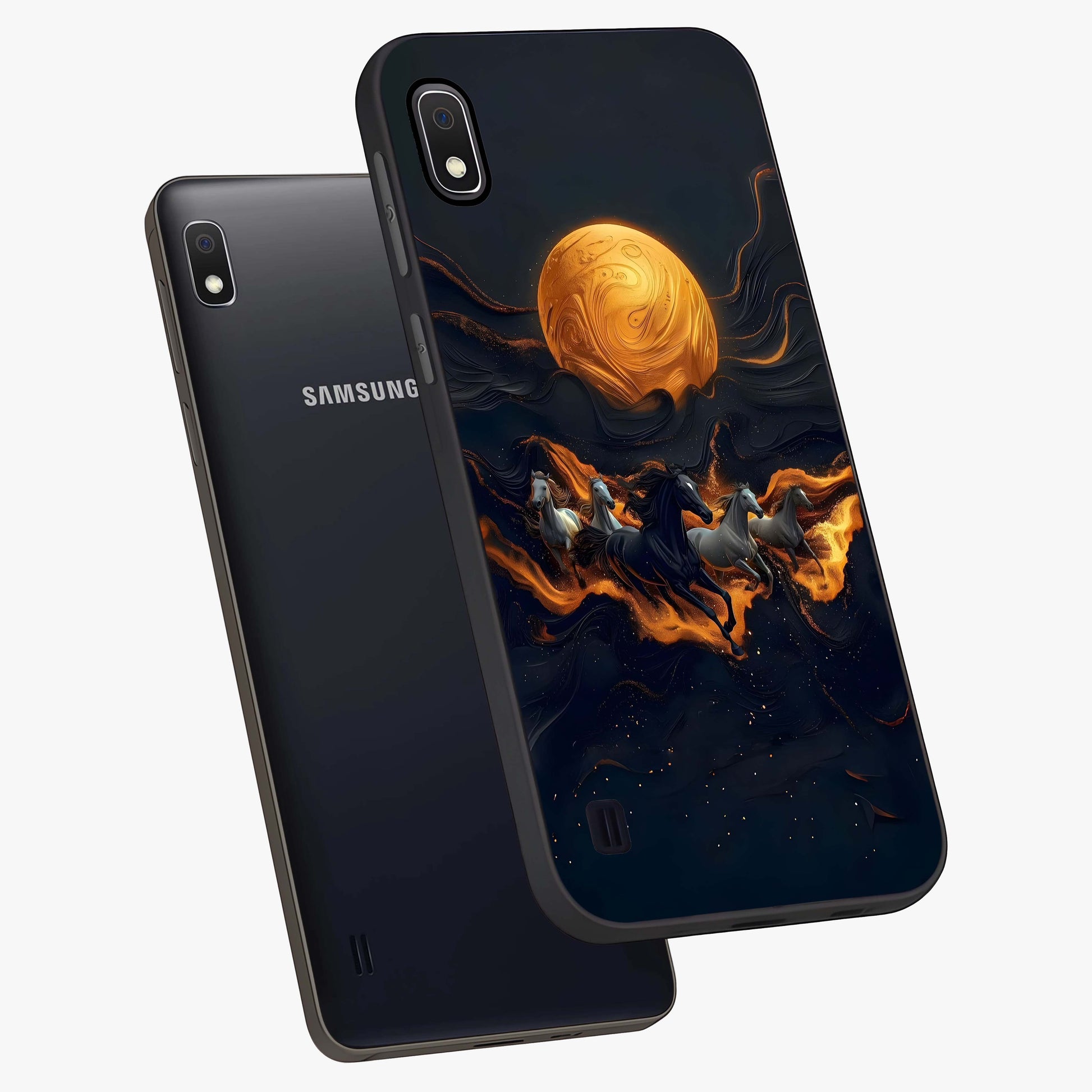 Golden Royal Heritage Glass Case displayed in angled mockup highlighting luxurious heritage design with golden aesthetic style.