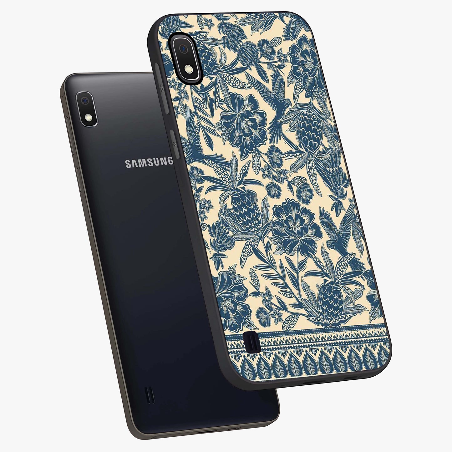 Heirloom Wild Bloom Glass Case displayed in angled mockup highlighting botanical bloom design with classic aesthetic style.