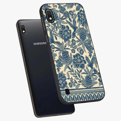 Heirloom Wild Bloom Glass Case displayed in angled mockup highlighting botanical bloom design with classic aesthetic style.