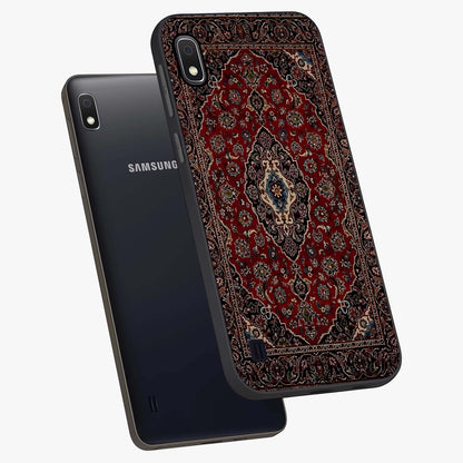 Heritage Carpet Royale Glass Case displayed in angled mockup highlighting intricate royal carpet design with heritage aesthetic.
