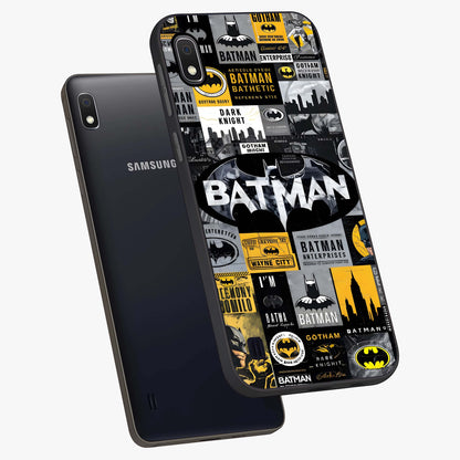 Knight Gotham Rise Glass Case displayed in angled mockup highlighting powerful knight silhouette design with dramatic aesthetic.