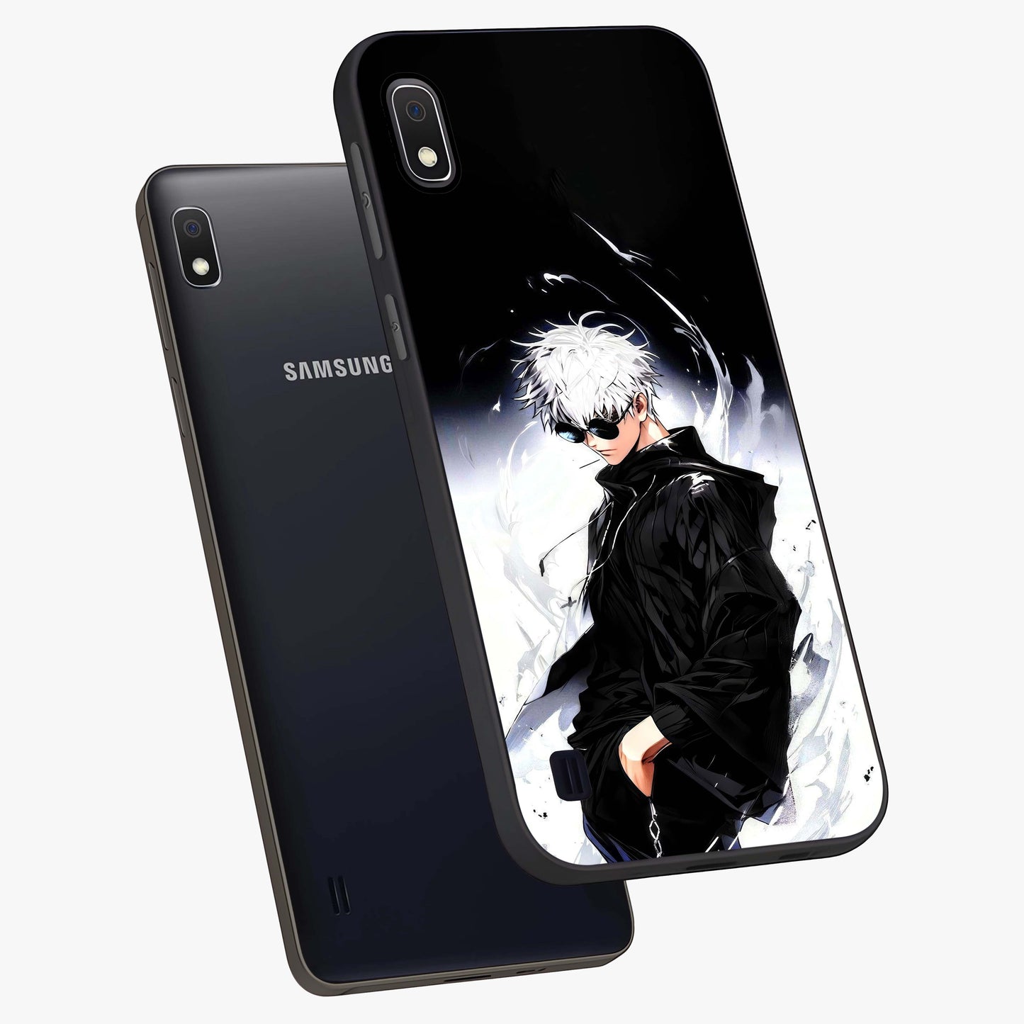 Limitless Shadow King Glass Case displayed in angled mockup highlighting dramatic dark hero design with intense aesthetic.