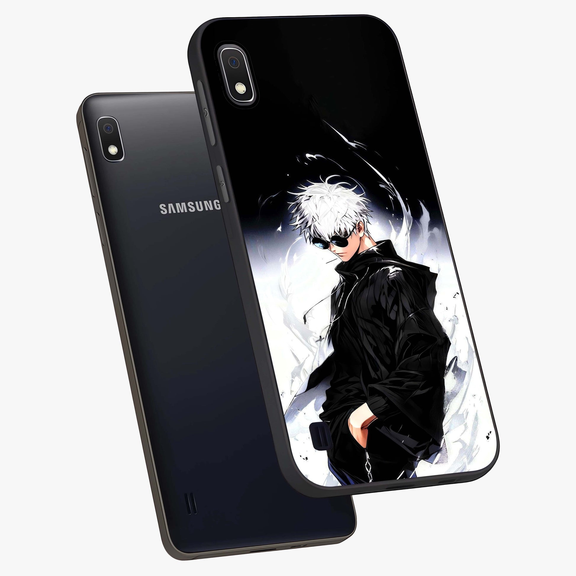Limitless Shadow King Glass Case displayed in angled mockup highlighting dramatic dark hero design with intense aesthetic.