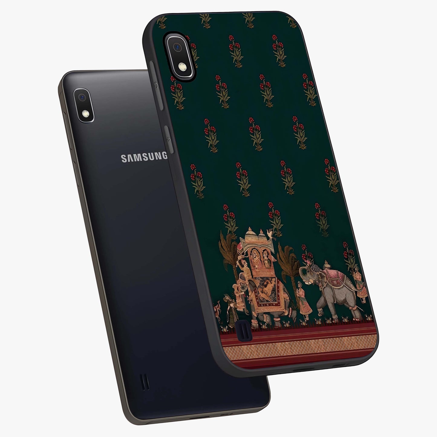 Macmerise Glass Case displayed in angled mockup highlighting trendy graphic design with sleek aesthetic style.