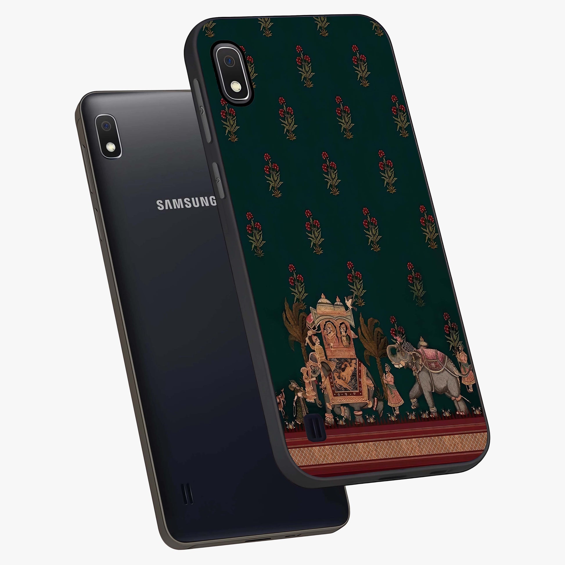 Macmerise Glass Case displayed in angled mockup highlighting trendy graphic design with sleek aesthetic style.