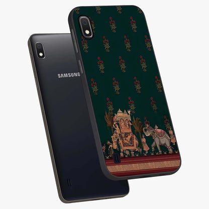 Macmerise Glass Case displayed in angled mockup highlighting trendy graphic design with sleek aesthetic style.