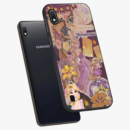 Magical Tangled Dream Glass Case displayed in angled mockup highlighting whimsical fantasy design with magical aesthetic.