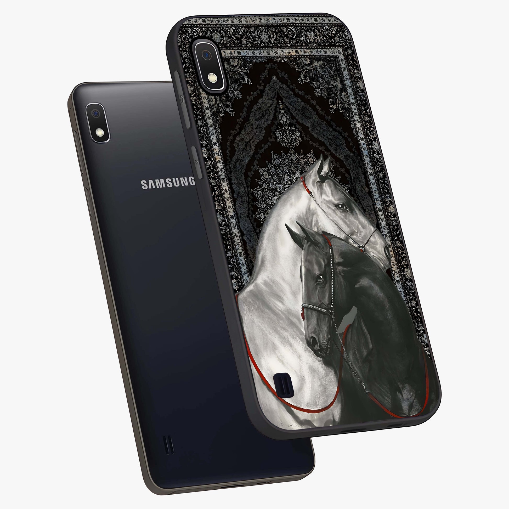 Majestic Ride Legacy Glass Case displayed in angled mockup highlighting sleek vehicle design with bold racing aesthetic.