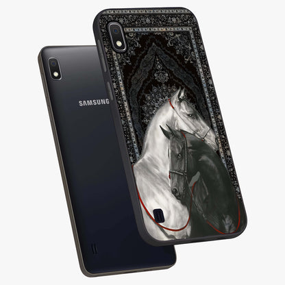 Majestic Ride Legacy Glass Case displayed in angled mockup highlighting sleek vehicle design with bold racing aesthetic.
