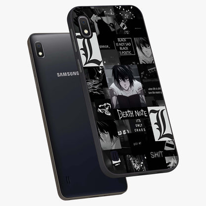 Midnight Chaos Mind Glass Case displayed in angled mockup highlighting chaotic artistic design with dramatic midnight aesthetic.