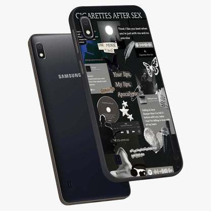 Midnight Love Echo Glass Case displayed in angled mockup highlighting elegant love inspired design with deep aesthetic style.