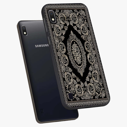 Noir Bloom Elegance Glass Case displayed in angled mockup highlighting refined flower design with stylish noir aesthetic.