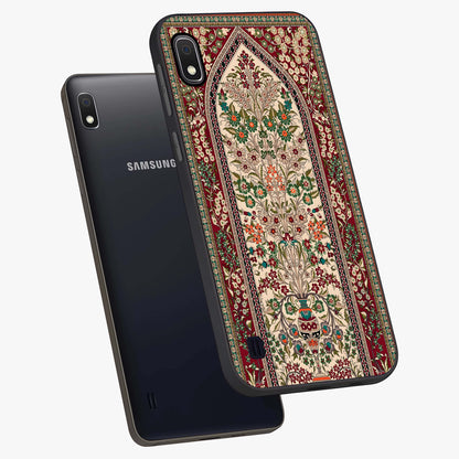 Persian Inspired Glass Case displayed in angled mockup highlighting intricate traditional design with elegant cultural aesthetic.