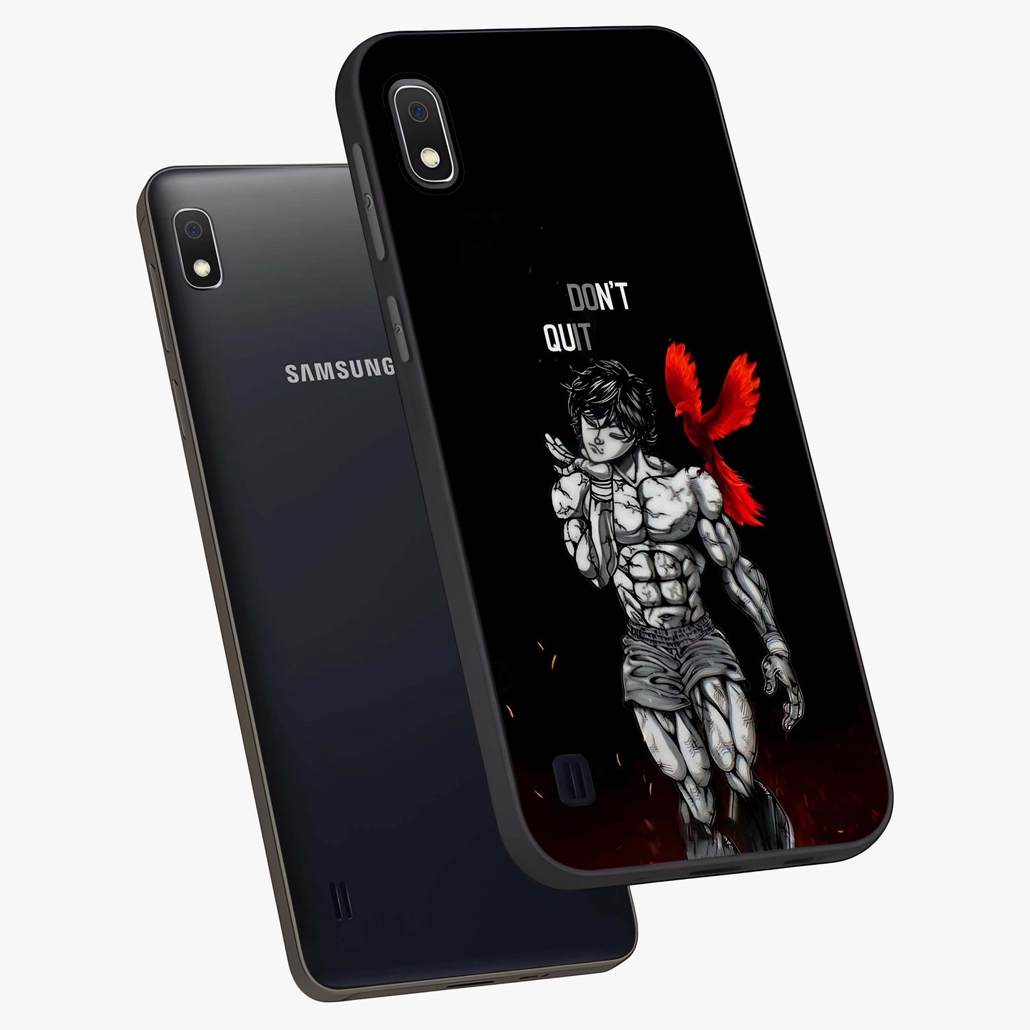 Rise Beyond Limits Glass Case displayed in angled mockup highlighting inspiring message design with modern aesthetic style.