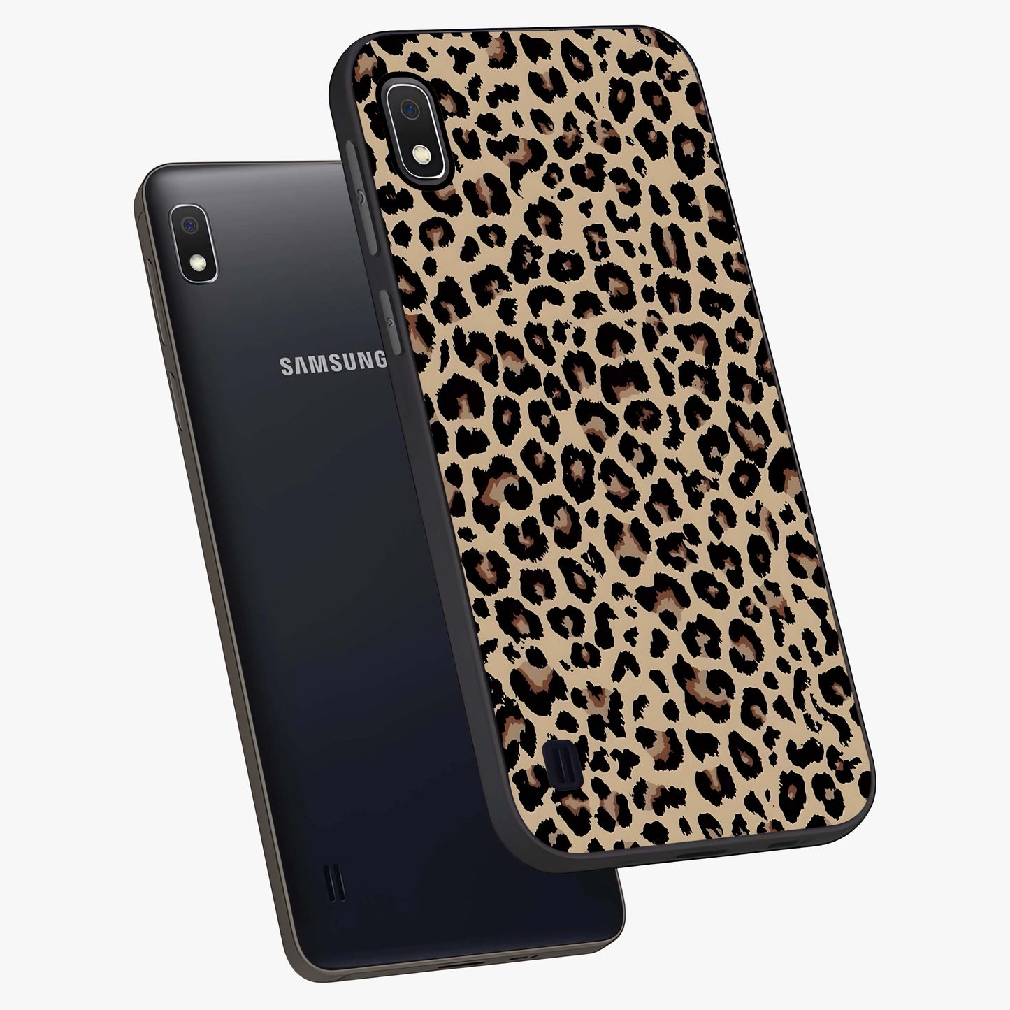 Savage Chic Pattern Glass Case displayed in angled mockup highlighting bold fashion inspired design with chic aesthetic.