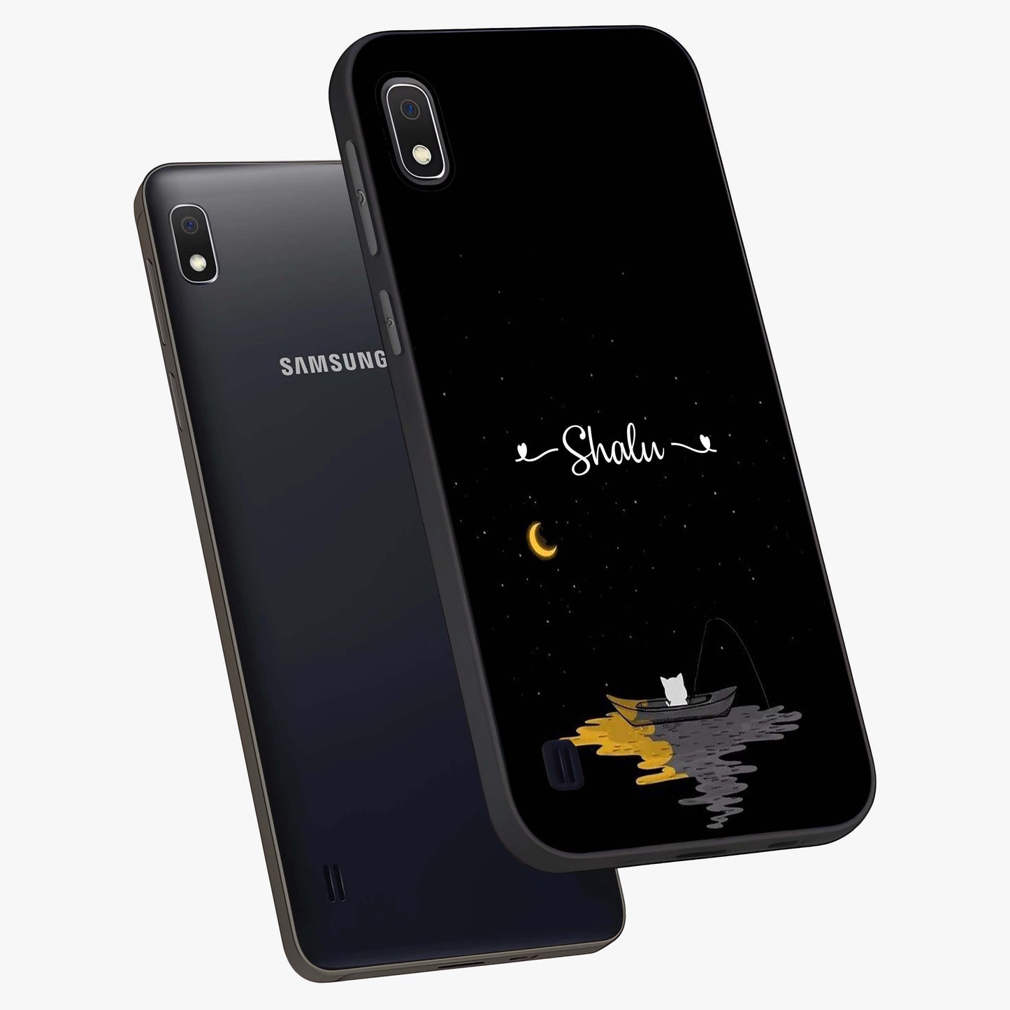 Silent Night Row Glass Case displayed in angled mockup highlighting peaceful evening design with dreamy night aesthetic.