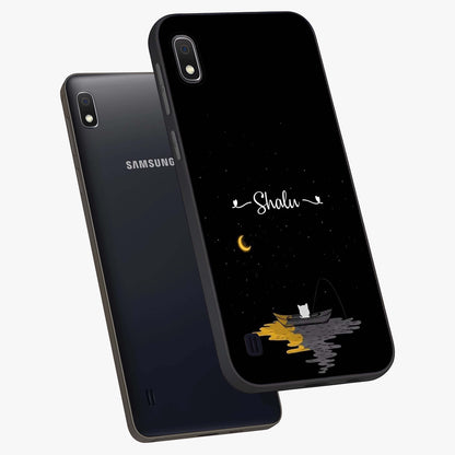 Silent Night Row Glass Case displayed in angled mockup highlighting peaceful evening design with dreamy night aesthetic.