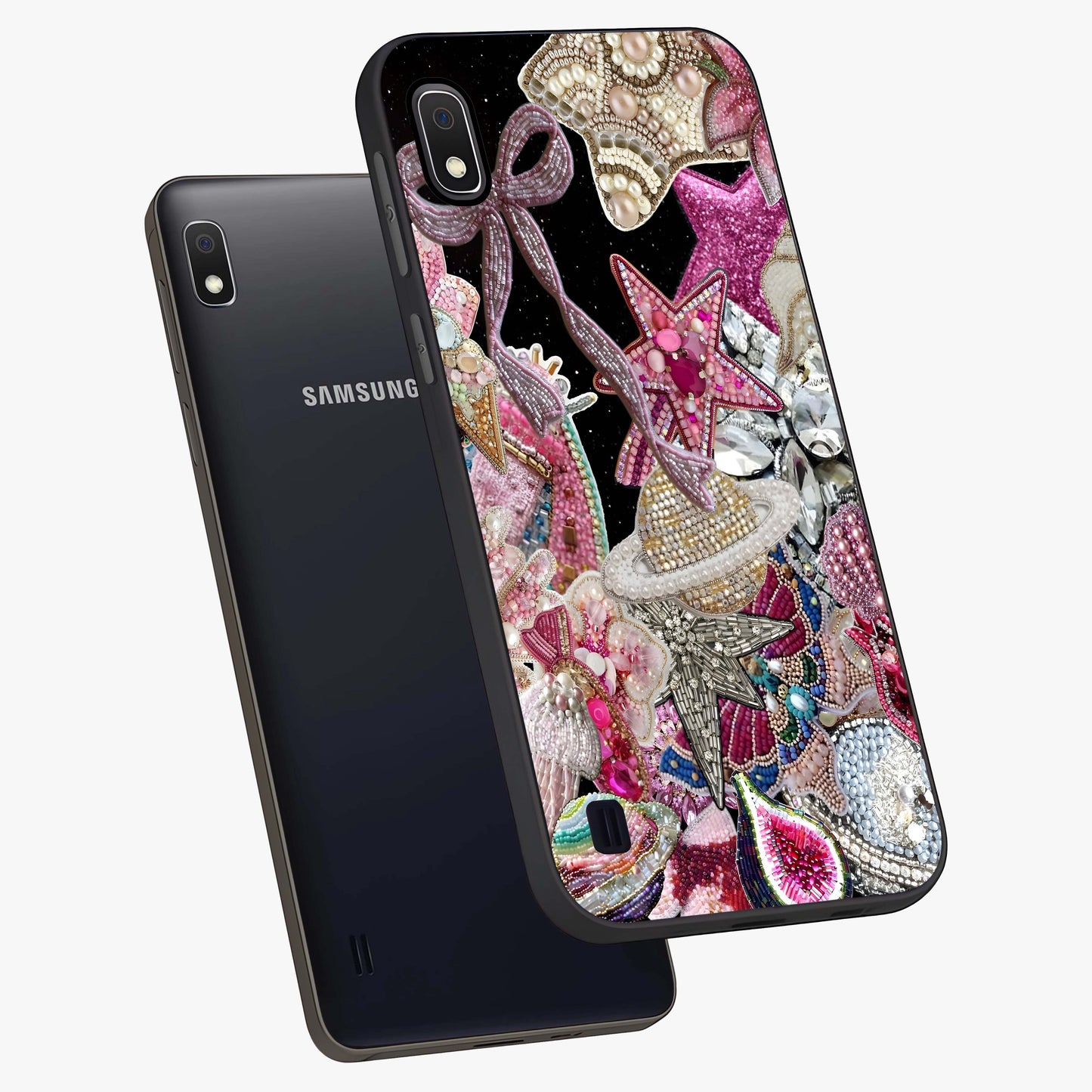 Starlit Jewel Dream Glass Case displayed in angled mockup highlighting glowing celestial jewel design with dreamy aesthetic.