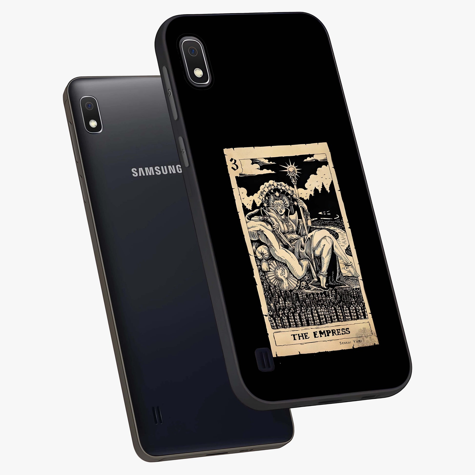 The Empress Glass Case displayed in angled mockup highlighting elegant royal design with majestic aesthetic style.